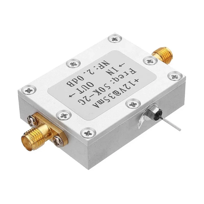 

50K-2G LNA low noise amplifier high gain 31DB 0.5Gflatness RF amplifier wide