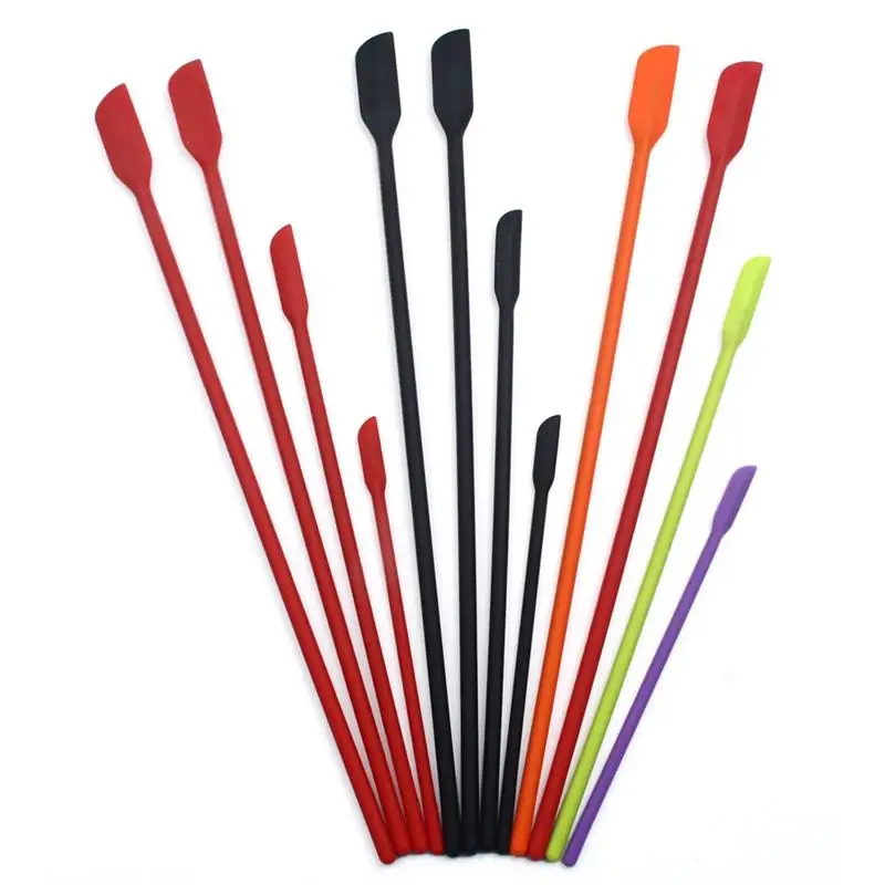 

4PCS Kitchen Spatula Mini Long Handle Colorful Kitchen Silicone Cream Butter Cake Spatula Jar Scraper Homemade Diy Baking Tool