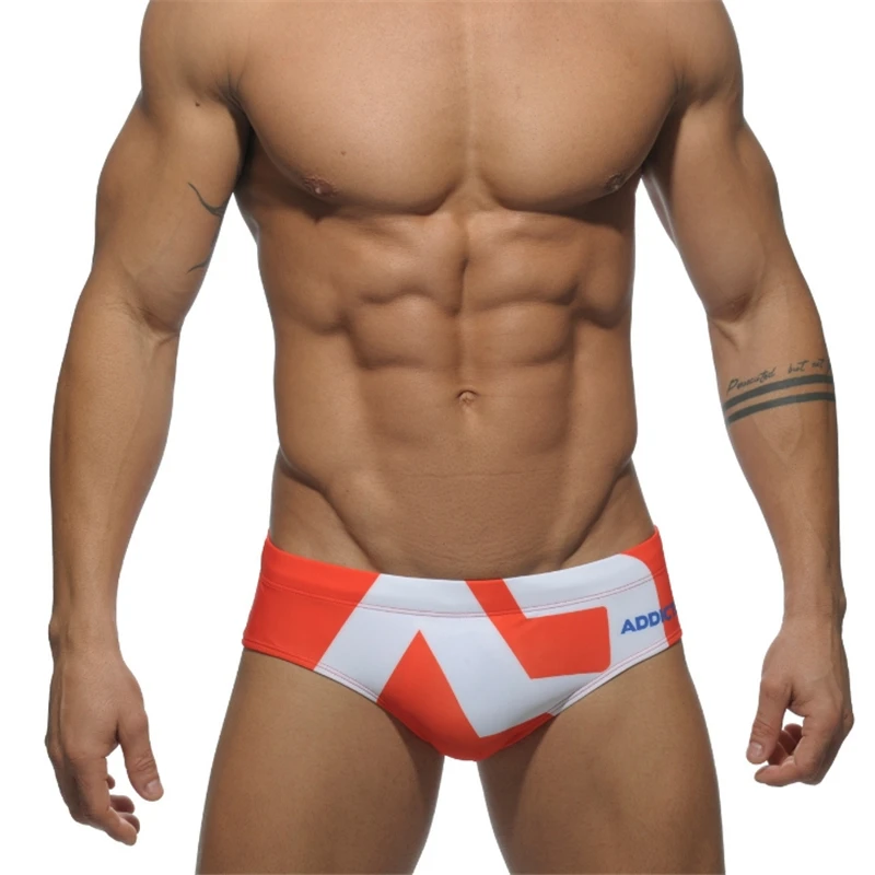 Мужской купальный костюм с принтом сексуальные плавки низкой талией мужские