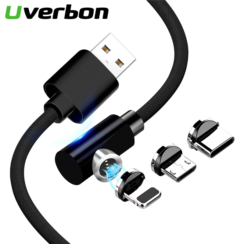 90 градусов зарядный кабель Magent зарядное устройство type C кабель USB C провод для быстрой зарядки Micro usb-концентратор, 4 порта для samsung iphone XM Magenetic кабель