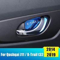 stainless steel car inner door bowl covers trims for nissan qashqai j11 x trail x trail xtrail t32 2014 2019 2020 accessories