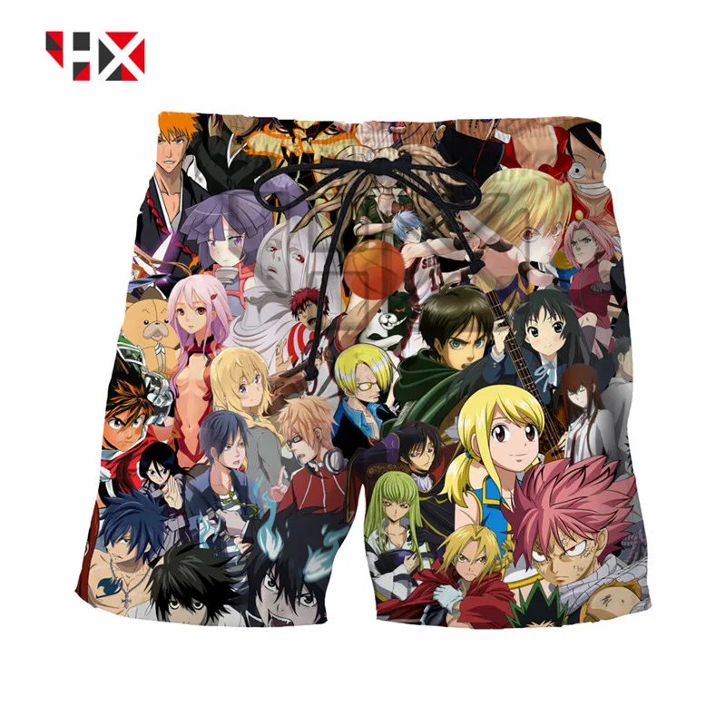 

2021 Summer New Style Fashion Anime Puzzle 3D Print Unisex Anime Harajuku Style Shorts HX003