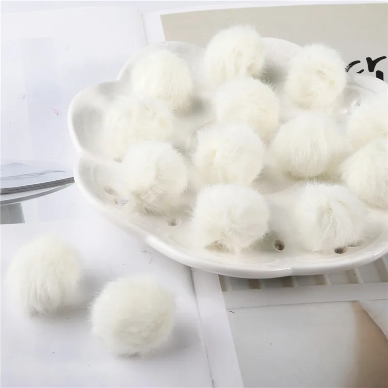 10 шт./пакет 25 мм Имитация Горностай шаром помпоном цепочкой &quotсделай сам&quot из