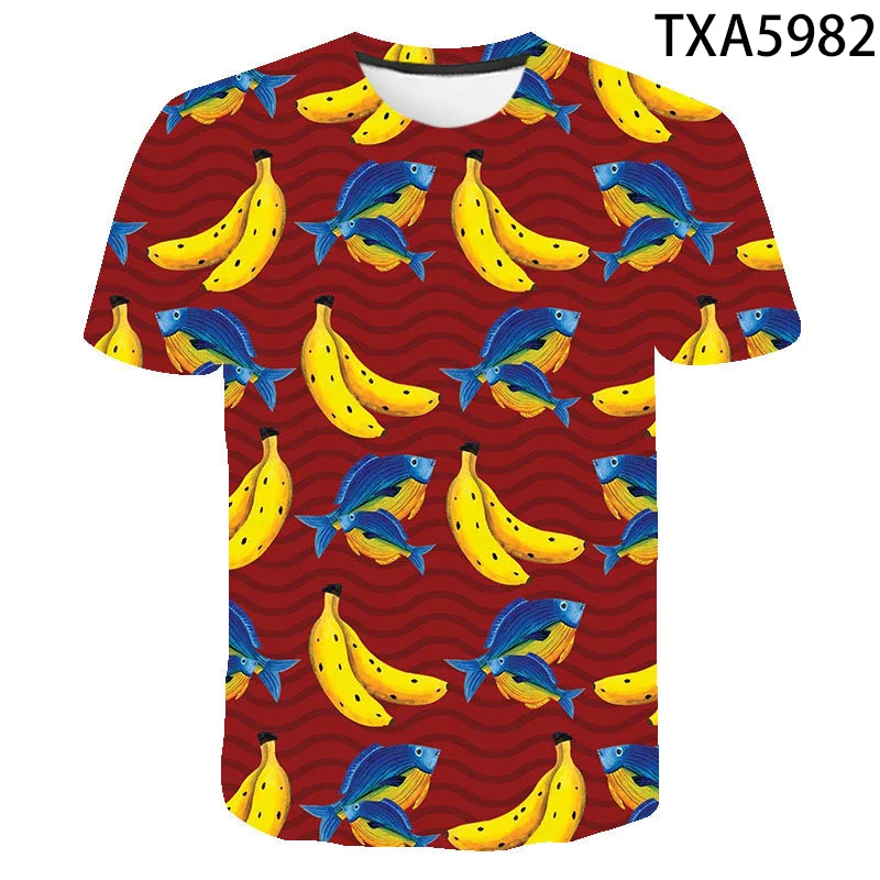

2020 New 3D T shirt Banana Fish Men Women Children Casual Fashion Streetwear Boy Girl Kids Printed T-shirts Cool Tops Tee