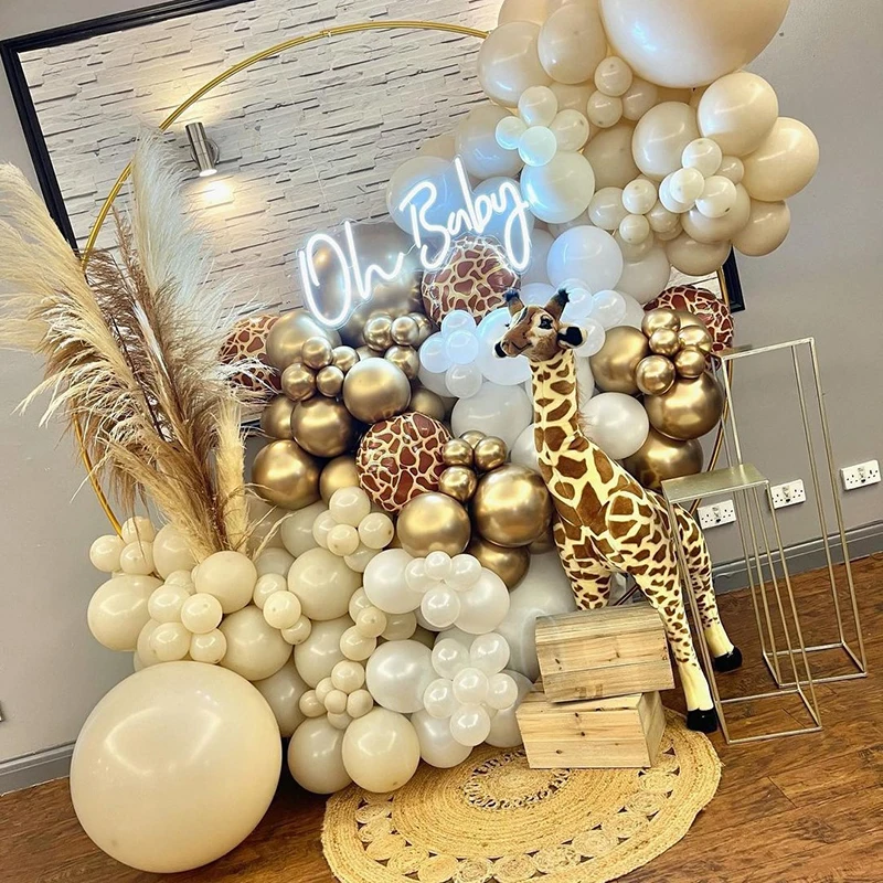 

161PCS Wedding Balloon Garland White Gold Latex Balloon Arch Kit Birthday Party Decor Supplies Baby Shower Ballons