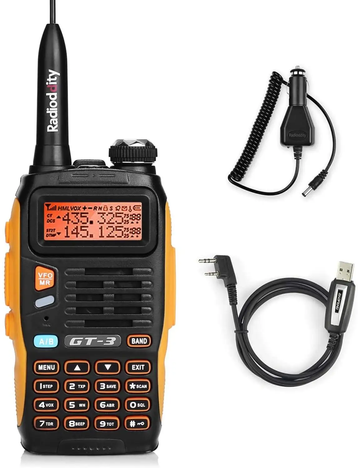 Baofeng GT 3 Mark II VHF/UHF 136 174/400 520 MHz двухдиапазонный FM Ham двухсторонняя рация с usb кабелем