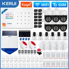 KERUI GSM WIFI Alexa Tuya Smart домашняя система охранной сигнализации Беспроводная гаражная IP-камера 3 Мп детектор движения датчик двери