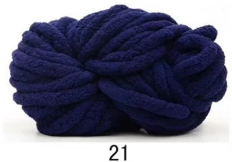 Navy Blue DIY супер объемная шерсть 2,5 см толстый домашний ковер, вязаная шенилловая пряжа для вязания, товары для ручного вязания D30 - Цвет: Navy Blue
