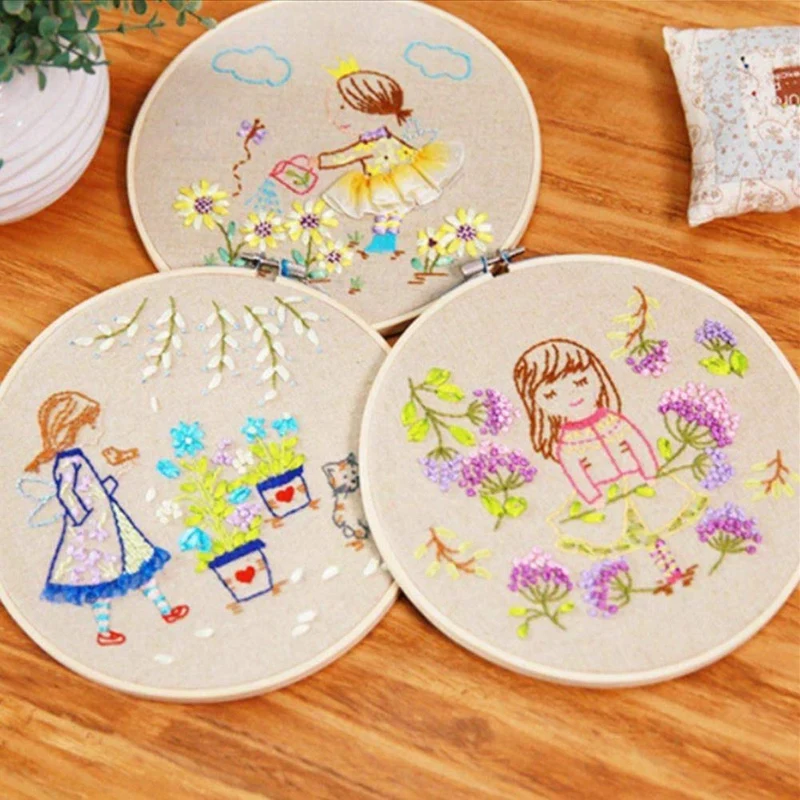 7 шт. бамбуковые круглые вышивальные обручи-кольца для стежков-ручные обручи