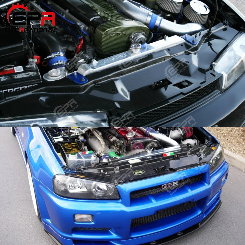 

For Nissan Skyline R34 GTR Garage Defend Style Glass Fiber Cooling Panel Type GD Inner Engine Cover Body Kit Racing Drift Trim