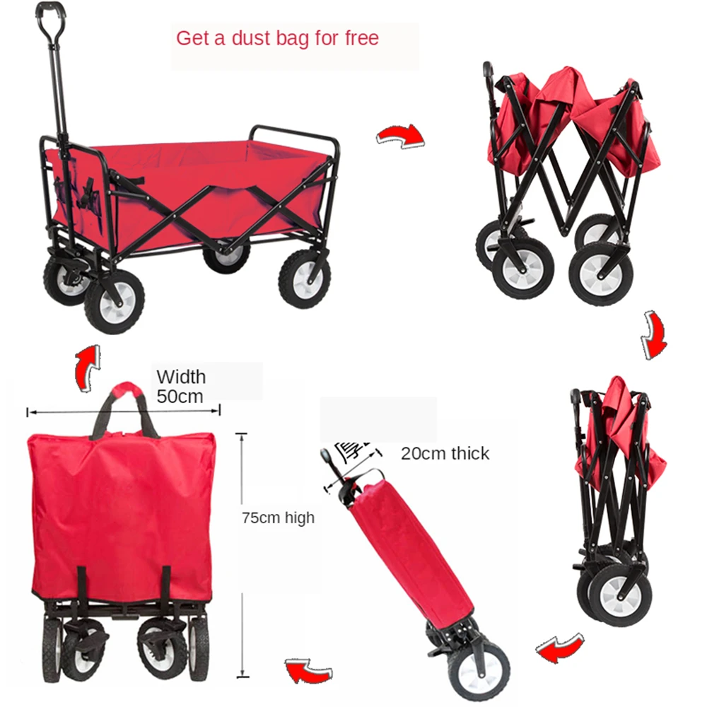 B LIFE на универсал сумка для хранения складной вагон тележка