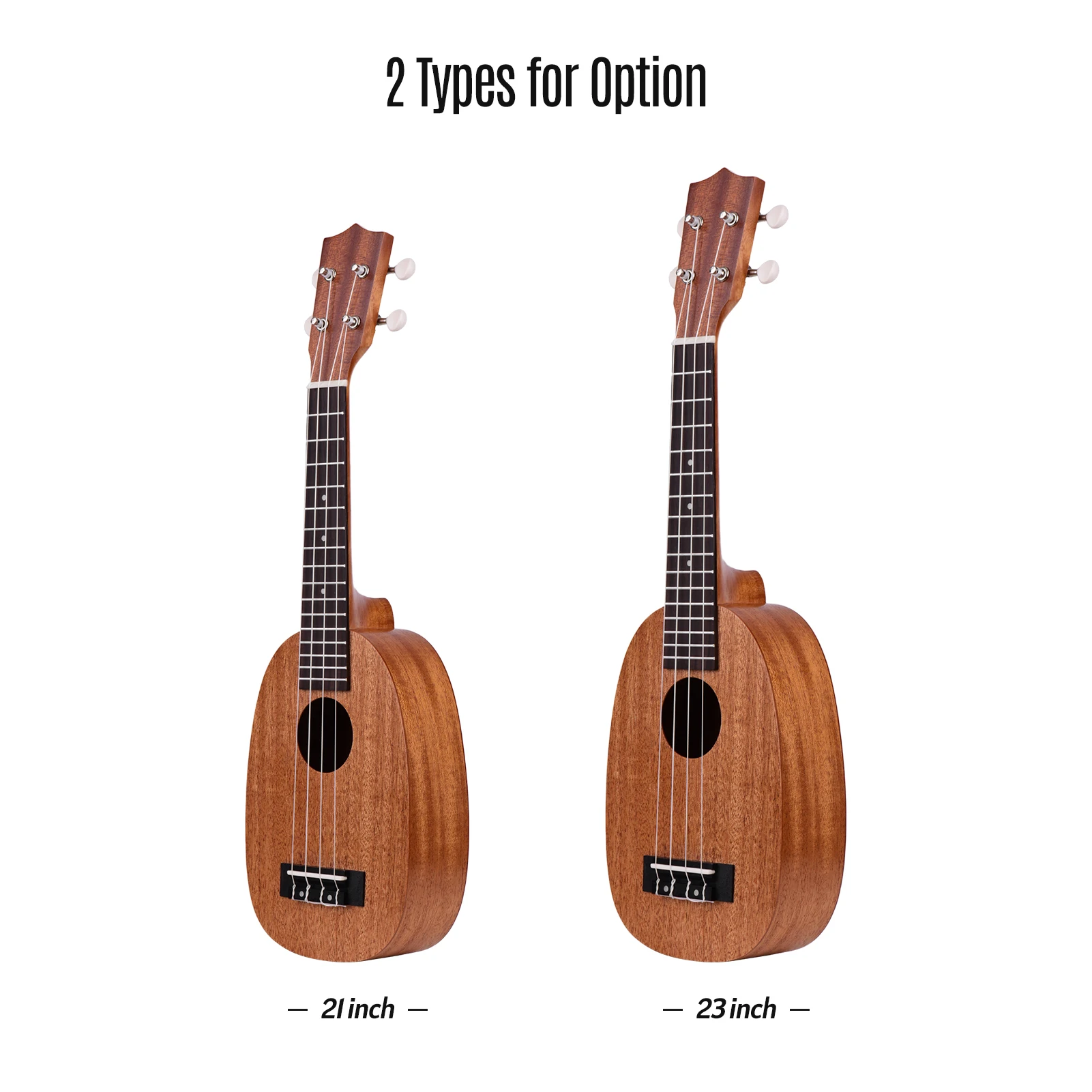 

ammoon 23 Inch Pineapple Shaped Ukulele Kit 4 String Guitar Ukelele with Gig Bag Tuner Ukulele Strings Capo 3pcs Picks Uke Strap