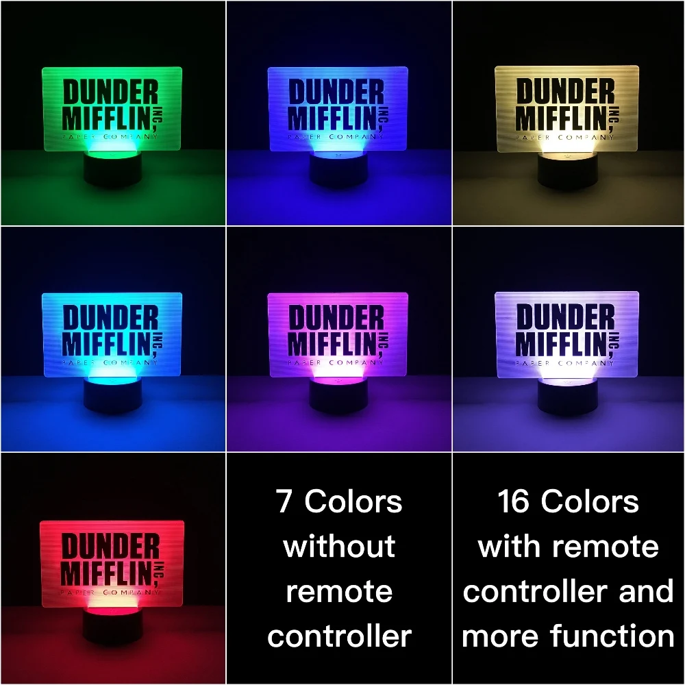 Крутой детский светодиодный ночник для офиса Dunder Mifflin светильник льник детской