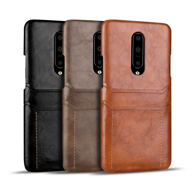 Oneplus 7 Pro Кожаный чехол для задней панели 6 6T карт Карманный телефона Oneplus7 Oneplus6 Coque