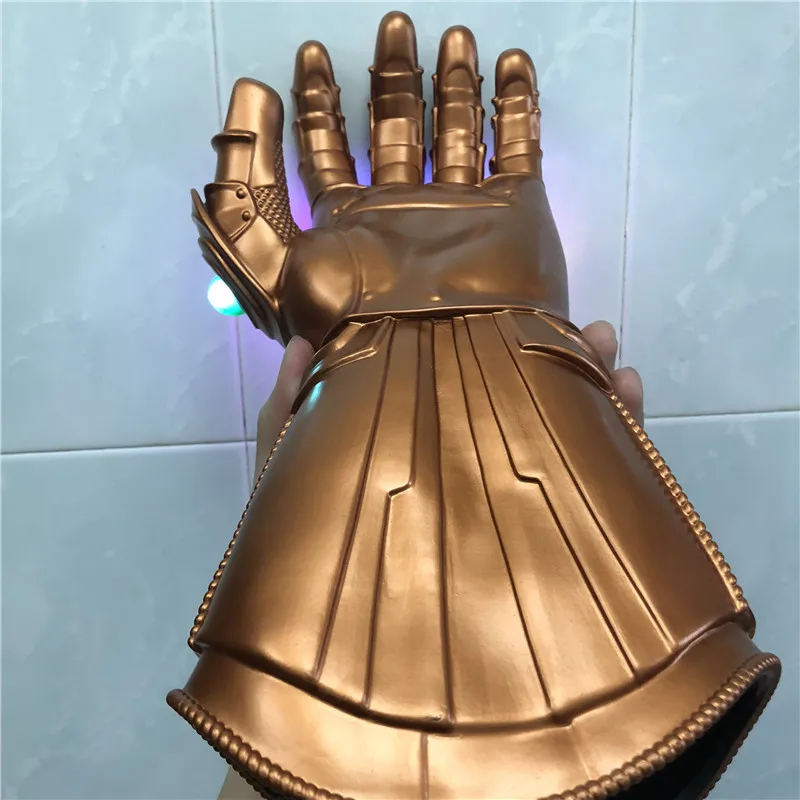 Танос Gauntlet 1:1 светодиодный светильник войны косплей перчатки Железный человек ПВХ экшн-модель Хэллоуин для детей и взрослых