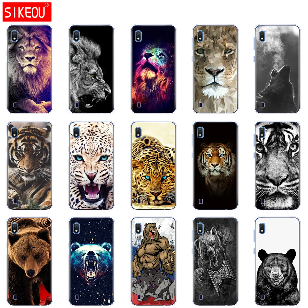 Чехол для Samsung A10 силиконовый чехол телефона Galaxy GalaxyA10 A 10 SM A105F A105 wolf tiger lion|Бамперы|