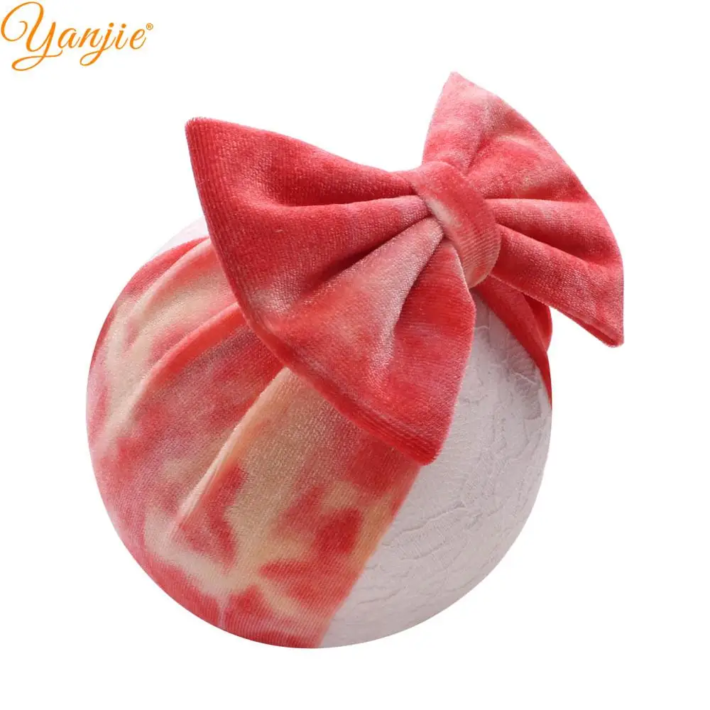 2021 Новый галстуком бабочкой под давлением бархатная повязка на голову с бантом 5
