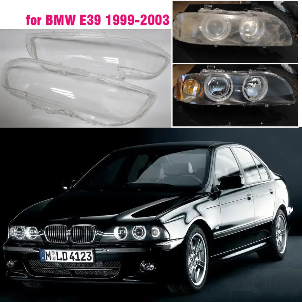 Автомобильная крышка для линз передних фар BMW E39 5 1999 2000 2001 2002 стекло авто корпус