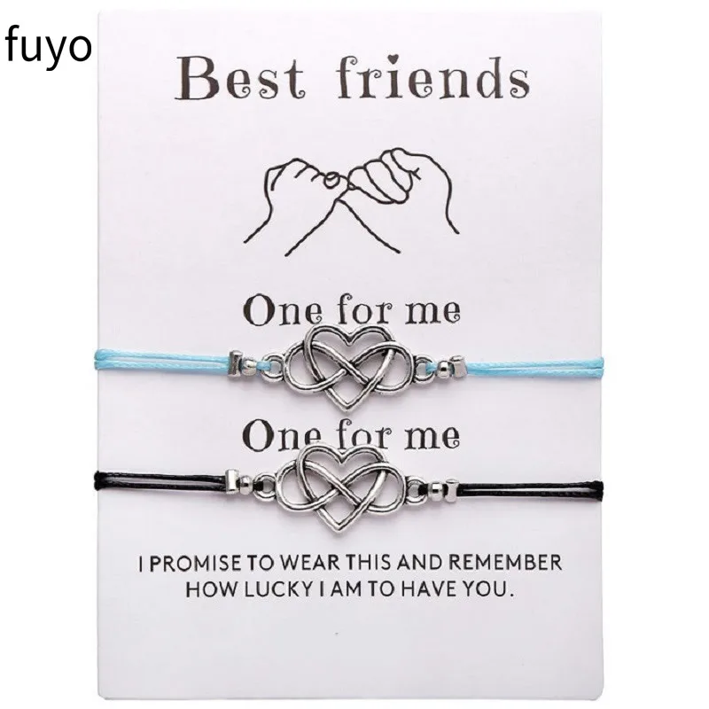 2 шт./компл. модные Парные браслеты в форме сердца набор для женщин и мужчин