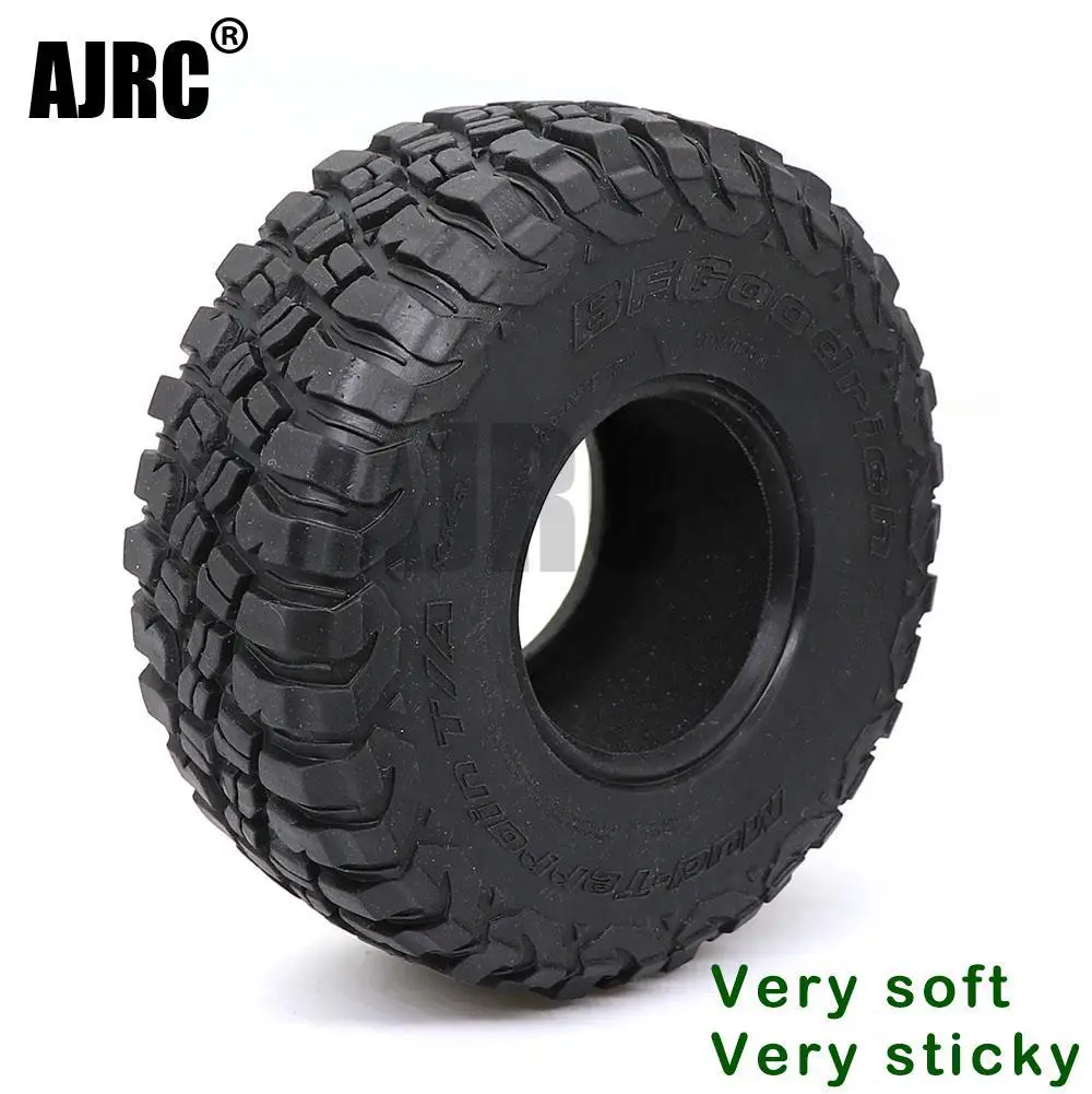 Фото Резиновые шины AJRC 2 дюйма 120 мм для 1/10 rock track Redcat SCX10 II axial 90046 90047 trx 4 RC4WD d90 d110 TF2