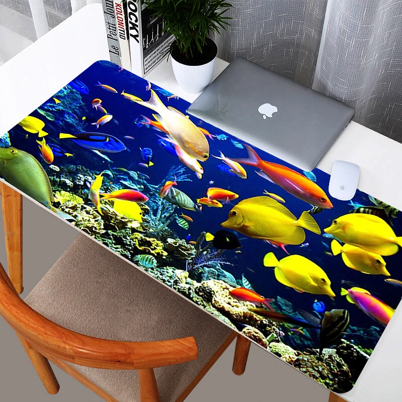 

Tropical Fish Ocean Scenery Large Extended Mousepad Extended Size 400mmX900mm Gaming Mouse Mat Desk Pad