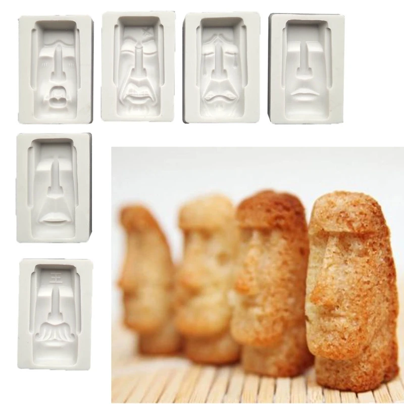 

Easter Island Moai Monolith Sculpture Epoxy Resin Casting Casting Mold Chocolates Baking Mould Handmade Art Craft Tools
