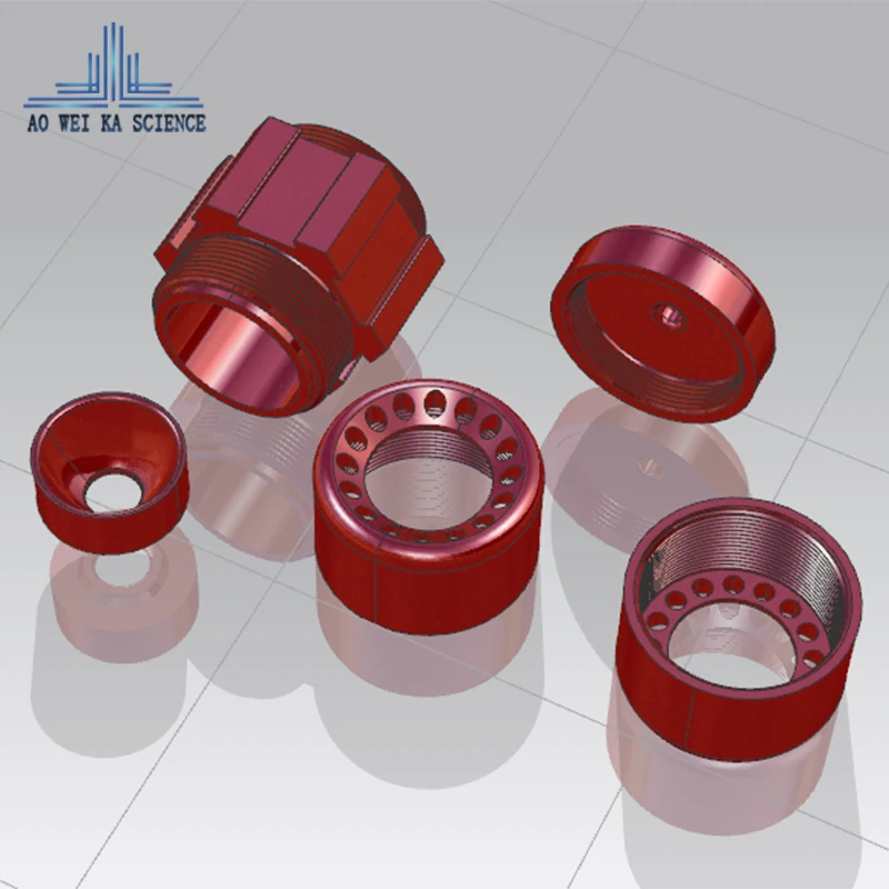 CNC Аппаратные части детали из алюминиевого сплава поверхность анода