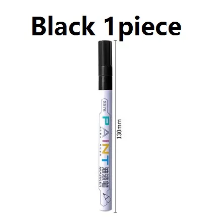 Black 1pc Цветная масляная краска, ручка, белый, черный, золотой, мобильная краска, не выцветает, граффити, ручная краска, ed, сделай сам, маркер для шин, ручка, подпись - Цвет: Black 1pc