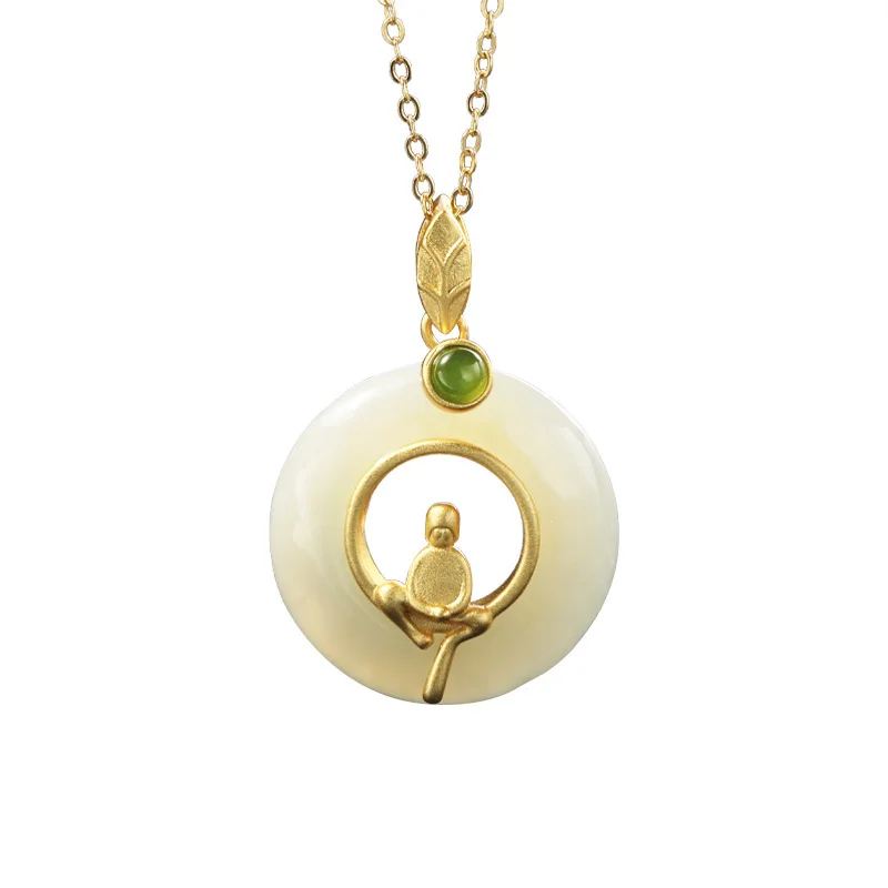 

Asg Cluci Cage Pendants Choker Necklace The Doodle 925 Inlaid Ancient Fortunes Pendant Female Authentic Xinjiang Seed Makings