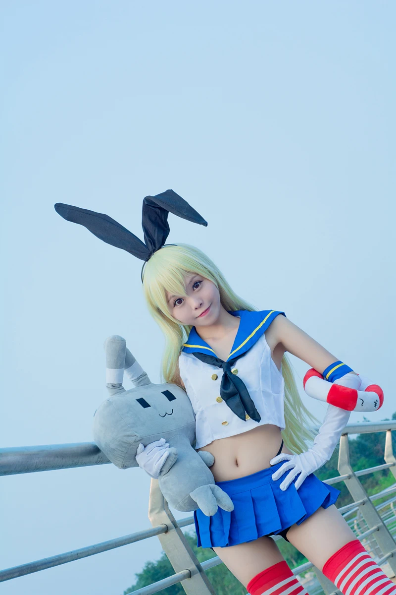 Anime Kantai Collection Shimakaze Uniforms Cosplay Cos Costume Free Shipping+Socks | Costumes