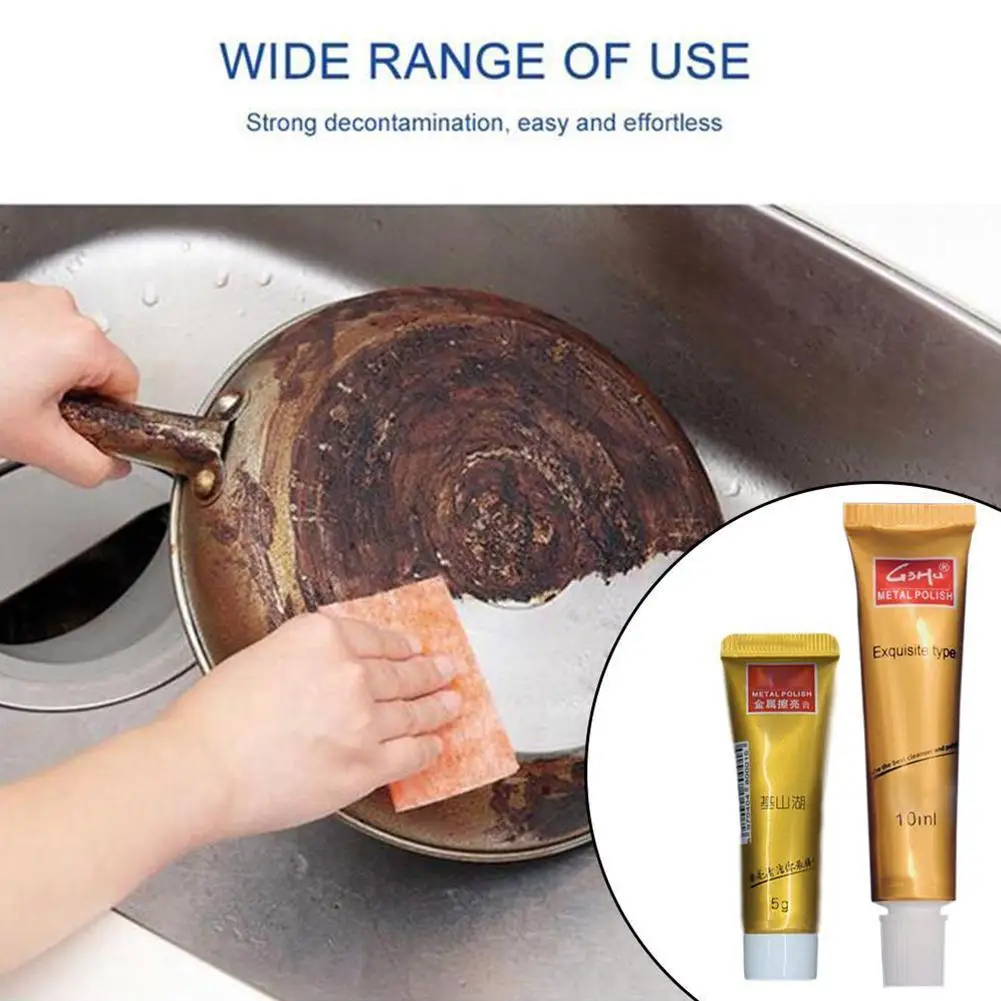 

5/10g Metal Polishing Cream Faucet Care Cleaner Ceramic Tile Glass Bathtub Cleaning Paste Rust Remover Pot Cleaner Kicthen Clean