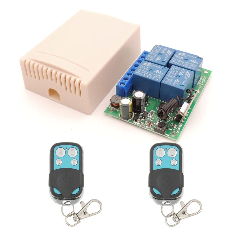 1RC 2B Пульт дистанционного управления 433Mhz 220V 4CH 10A rf переключатель релейный приемник и передатчик для пульт дистанционного управления для гаража и дистанционного светового переключателя - Цвет: 1RC 2B