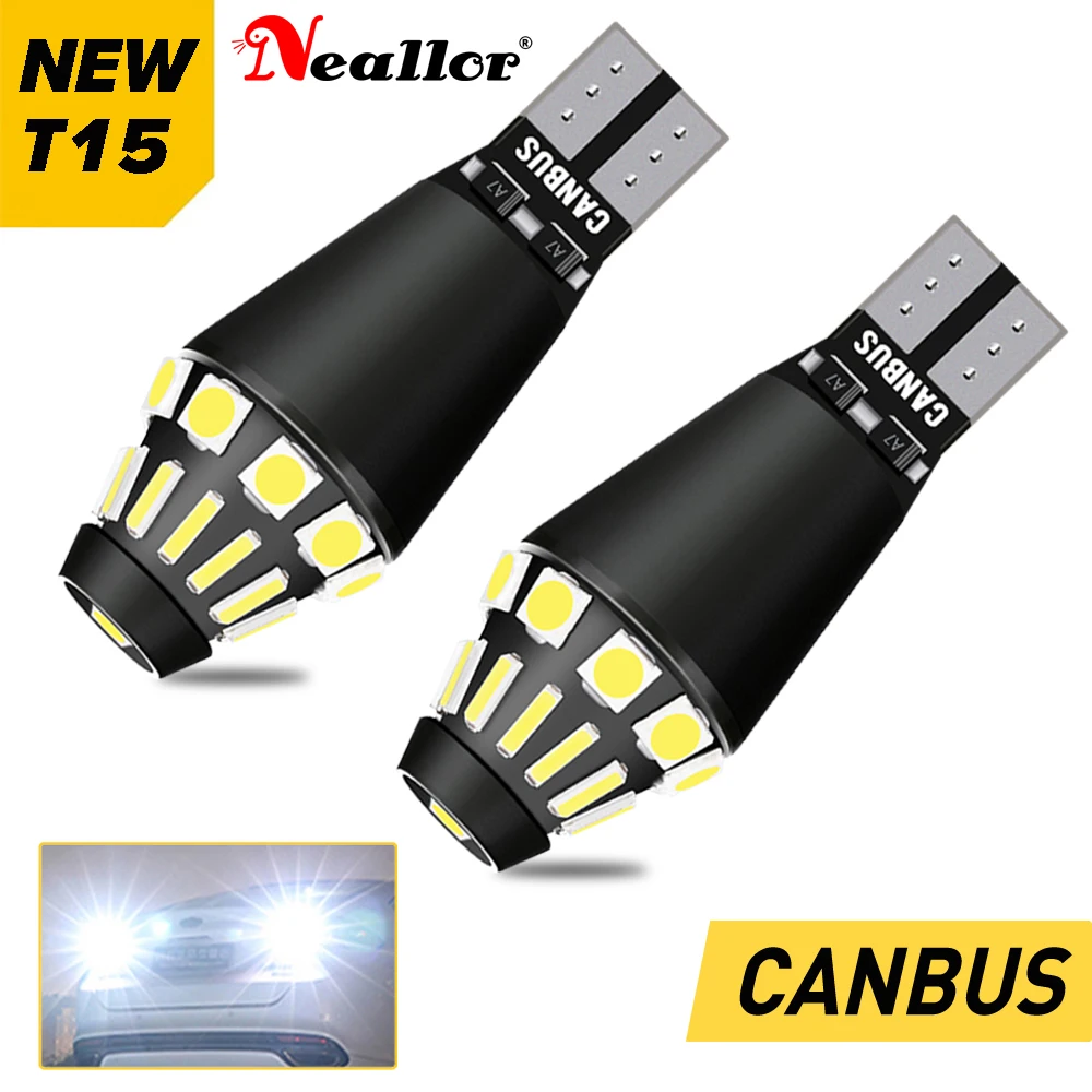 

A pack 2400Lm W16W T15 LED Bulbs Canbus OBC Error Free LED Backup Light 921 912 W16W Car Reverse Lamp D030 Xenon White 12V 6500K