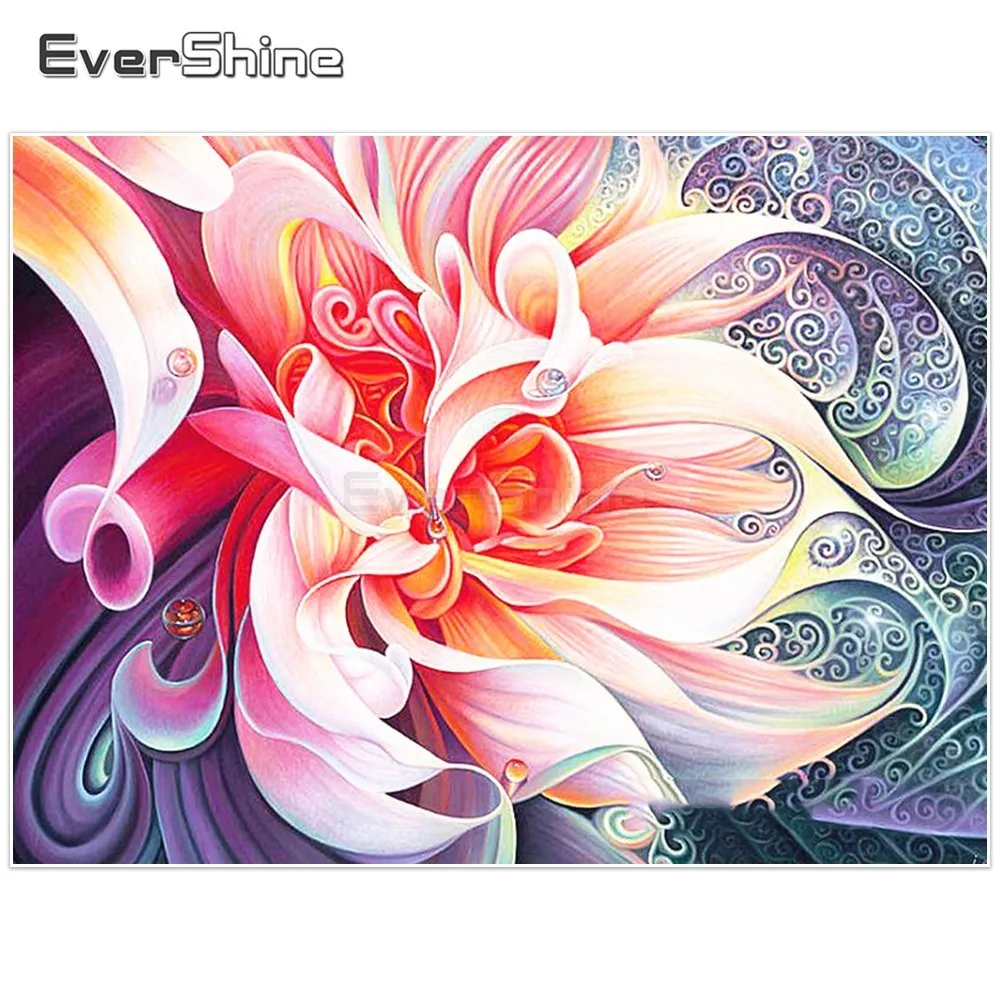 EverShine Алмазная вышивка Полный дисплей картина Цветы Вышивка крестом Домашний