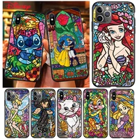 silicone black cover mosaic stitch princess for apple iphone 12 mini 11 pro xs max xr x 8 7 6s 6 plus 5s se phone case
