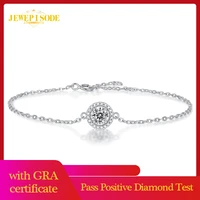 jewepisode 100 925 sterling silver 0 5ct real moissanite gemstone charm bracelets wedding engagement fine jewelry drop shipping