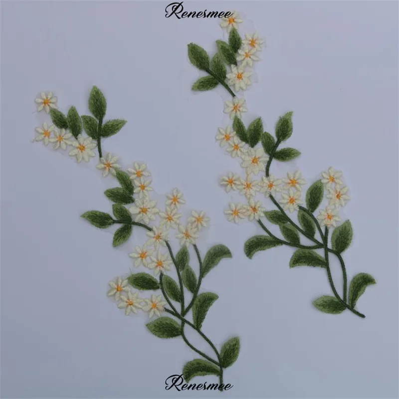 1 пара/2 шт. Кружевная аппликация в виде зеленых лесов|Заплатки| |