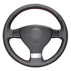 Черная искусственная кожа из искусственной кожи DIY чехол рулевого колеса автомобиля для Volkswagen Golf 5 Mk5 VW Passat B6 Jetta 5 Mk5 Tiguan 2007-2011