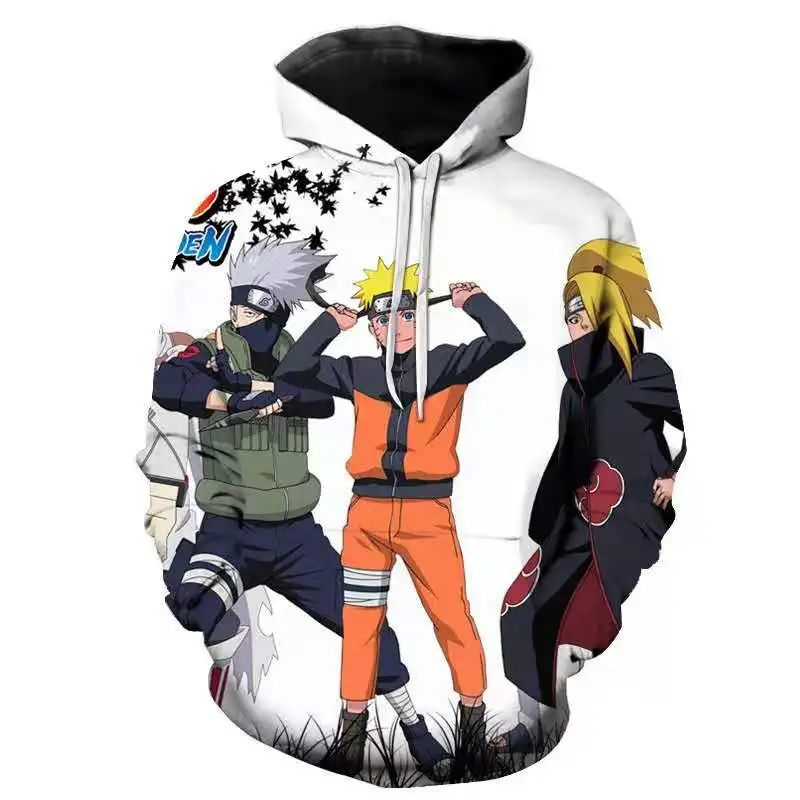 

Autumn and Winter 3d Printing Boys and Girls Hoodies Casual Japanese Anime Kakashi Sweatshirt Cool Fashion Coat1