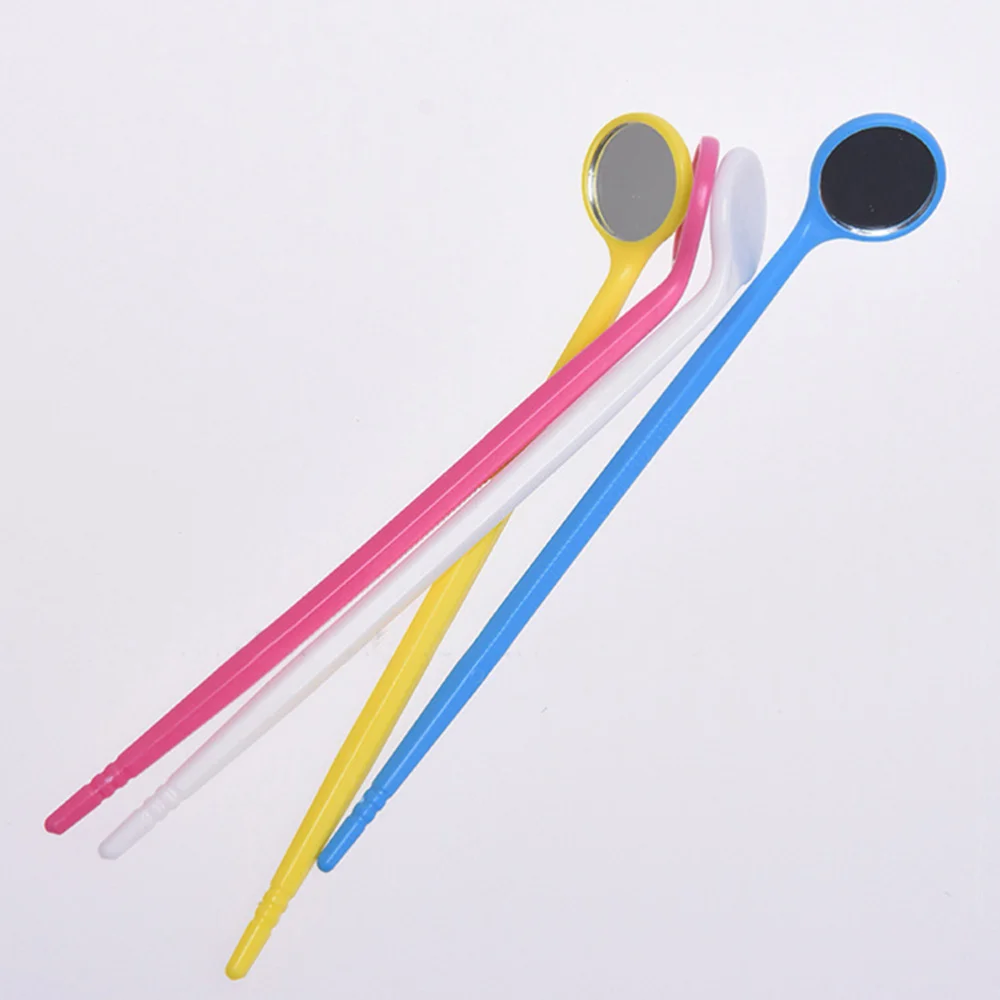

40pcs Disposable Mirror Long Handle Mouth Mirrors Oral Inspection Tools for Home