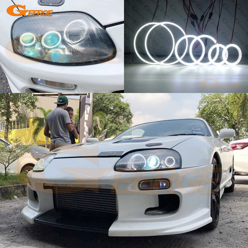 Для Тойота Супра MKIV A80 1993 2002 отличный 6 шт. супер яркий SMD led Ангельские Глазки halo