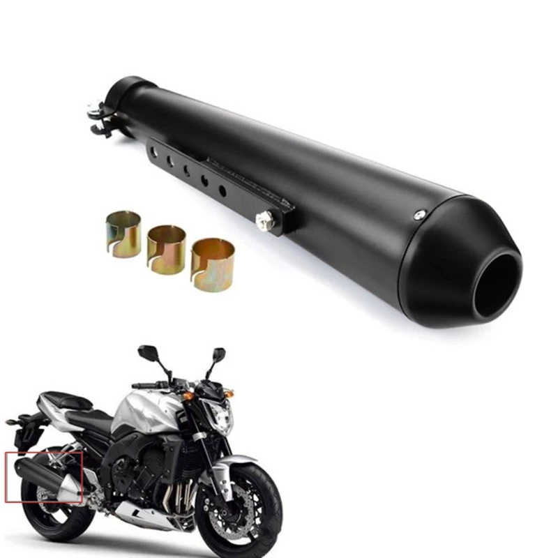 

Y4UA Motorcycle Exhaust System Part Durable Iron Exhaust Mufflers Silencer Pipe for Dirt Bike Street Bike Scooter