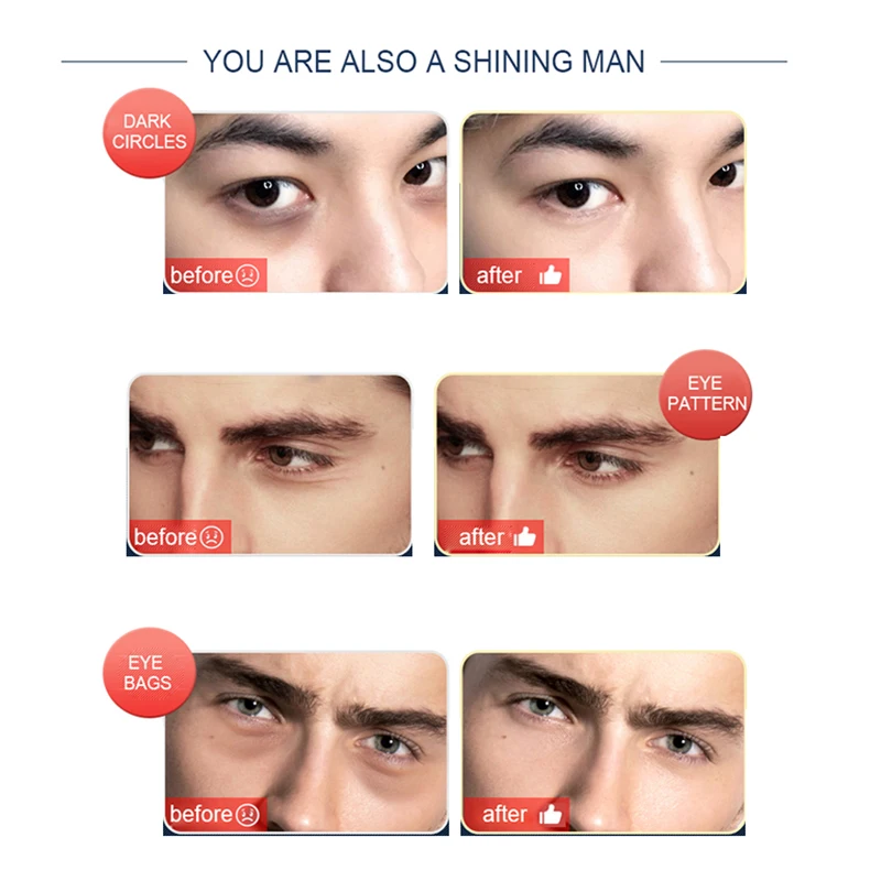 Мужской дневной и ночной укрепляющий крем для кожи вокруг глаз против морщин