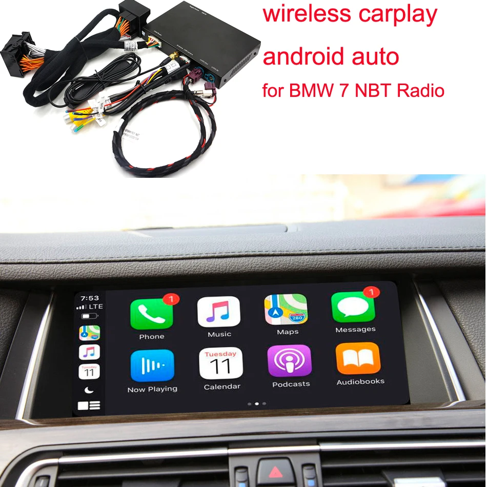 CarPlay Беспроводная iOS для BMW серий 7 F01 F02 колесная база F03 F04 2013 2015 NBT ID4 стиль Android Авто