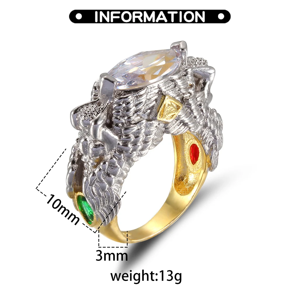 Женское циркониевое кольцо роскошное в форме русалки ювелирное изделие