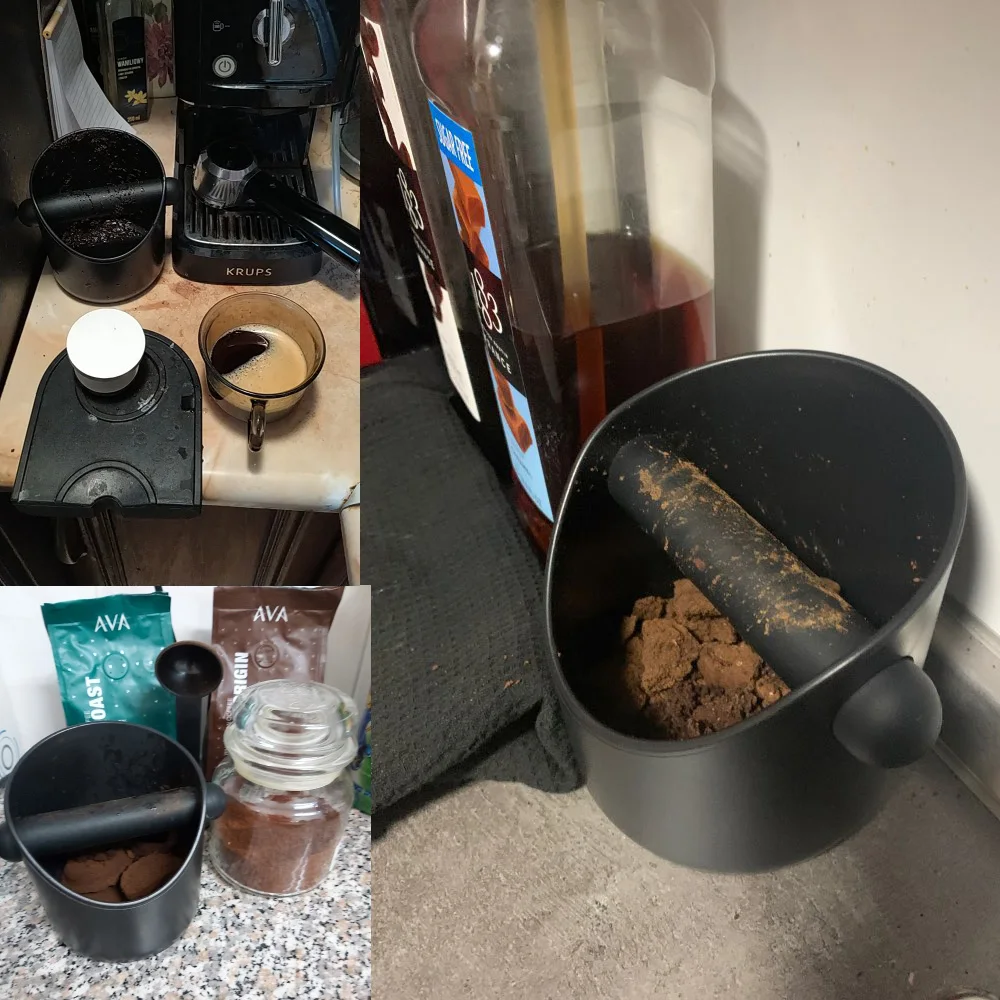 

Anti Slip Coffee Grind Dump Bin Household Coffee Tools Cafe Accessories Coffee Grind Knock Box Espresso Grounds Container