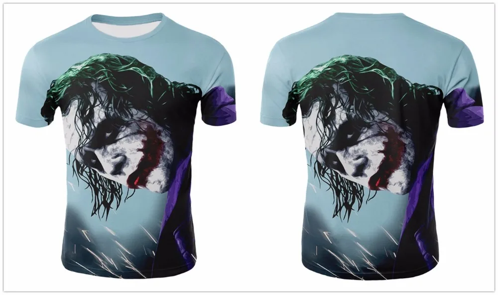 Newest 3D Clown T Shirt Skull Skeleton Summer T-shirts Men Women Hip Hop Punk Gothic Shirts Vintage Rock Anime Casual Tees