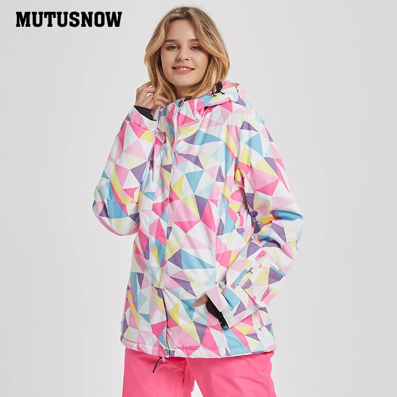 Новинка 2019 качественная Лыжная куртка женская зимняя ветрозащитная