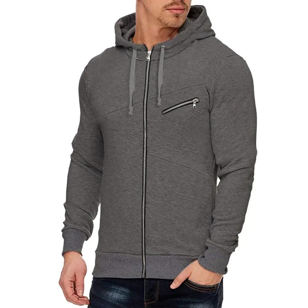 Куртка для бега спортивная одежда модная мужская зимняя толстовка на молнии с