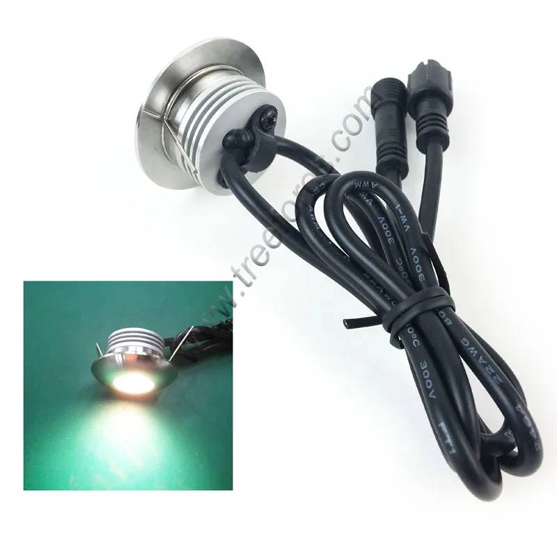 Растовый светильник IP67 1 Вт 3W CREE 12V 24V dc мини светодиодный прожектор Наружная спа-ванна похоронены точечное освещение